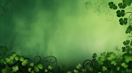 Foto op Canvas st patrick day background "Irish Elegance: St. Patrick's Day Greenery Background © Pascal