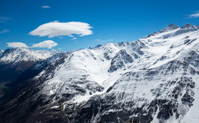 Panoramic view of the Caucasus mountains