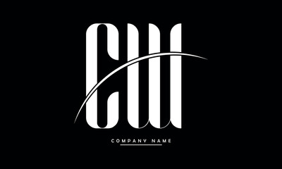 CW, WC, C, W Abstract Letters Logo Monogram