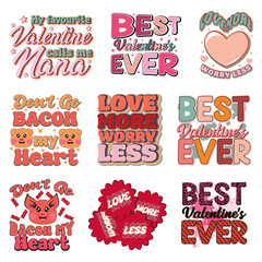 Valentine's Day Retro Design Bundle.