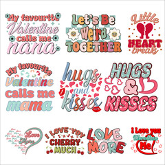 Valentine's Day Retro Design Bundle.