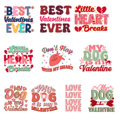Valentine's Day Retro Design Bundle.