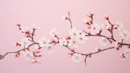 Floral spring design with cherry blossoms, representing rebirth and new beginnings. - obrazy, fototapety, plakaty