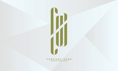 CW, WC, C, W Abstract Letters Logo Monogram