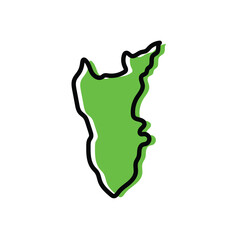 Atsimo-Andrefana region of the Madagascar vector map.