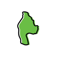 Melaky region of the Madagascar vector map.