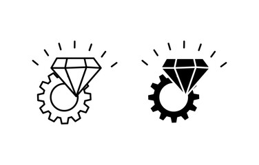 Operational excellence icon set. vector illustration
