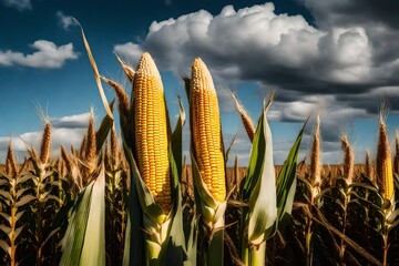 corn field against sky