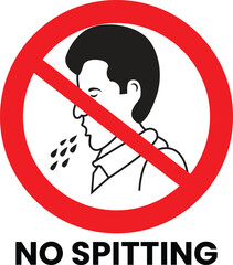 No spitting symbol vector - obrazy, fototapety, plakaty
