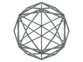 Wireframe Shape Disdyakis Dodecahedron 3D print model