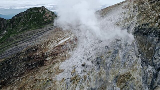 【夏の御嶽山】八丁ダルミ噴火口ドローン映像集②　日本の山　長野県