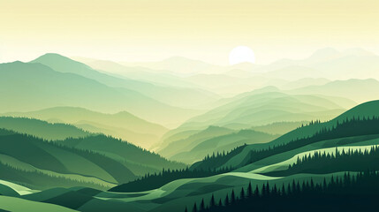 Green landscape background