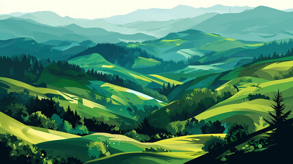 Green landscape background