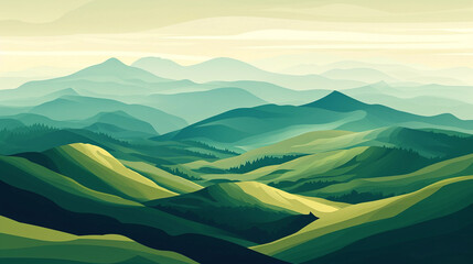 Green landscape background