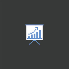this is business icon in pixel art with simple color and black background ,this item good for presentations,stickers, icons, t shirt design,game asset,logo and your project.