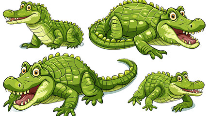 Cute Cartoon Crocodile Set