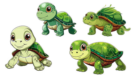 Turtles Cartoon Set