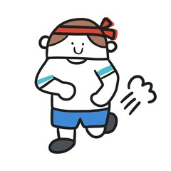 ジョギングする人イラスト