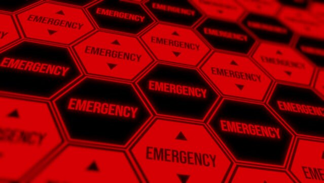 緊急 警告 危険 エマージェンシー,六角形,,Emergency,warning,caution,danger,red,black,hexagon CG