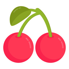 An icon design of cherries

