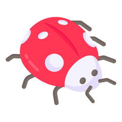 A colored design icon of bug

