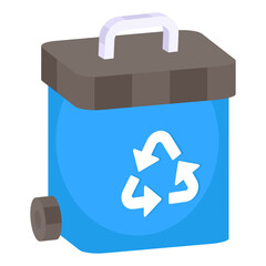 Vector design of garbage bin

