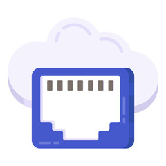 Perfect design icon of cloud port

