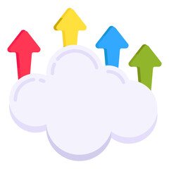 Modern design icon of cloud upload

