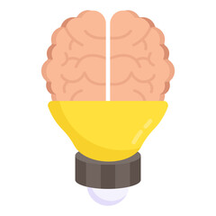 Trendy design icon of creative brain

