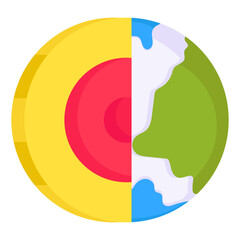 An icon design of ozone hole

