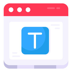 Trendy design icon of online text 

