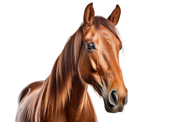Russet Horse Head isolated on transparent Background