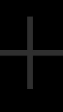 vertical video 2d Animation - cross made from two white lines which blinken