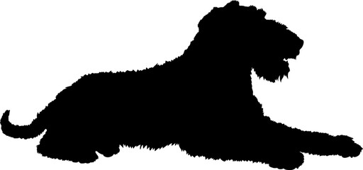 Dog Fox Terrier lies silhouette Breeds Bundle Dogs on the move. Dogs in different poses.
The dog jumps, the dog runs. The dog is sitting. The dog is lying down. The dog is playing
 - obrazy, fototapety, plakaty