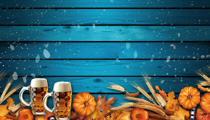 oktoberfest background with decoration