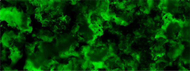 Abstract Beautiful modern Green grunge texture on black background. Charming smoke on a green textured wall, illustrated in vector.