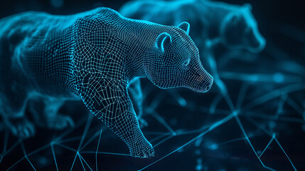 Grizzly Bear 3D Render Technology