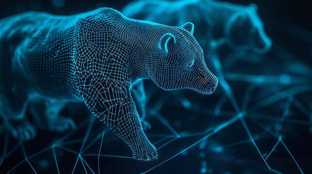Grizzly Bear 3D Render Technology