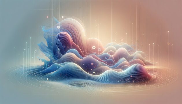Serene and Secure Digital Environment with Fluid Abstract Shapes