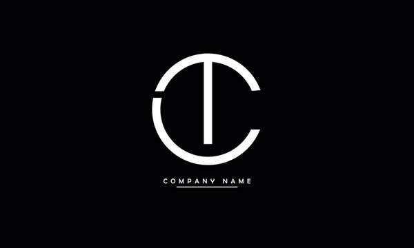 CT, TC, C, T Abstract Letters Logo Monogram
