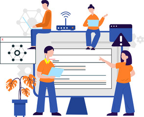 Software Development Team Concept Illustration