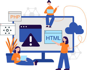 Software Development Team Concept Illustration