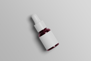 This realistic Dropper Bottle Mockup, with a white background, is perfect for advertising