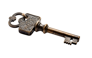 Key and Lock isolated on transparent Background