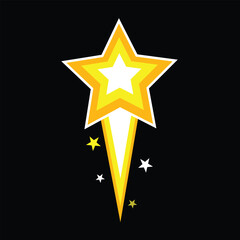 Abstract Colorful shooting stars design 