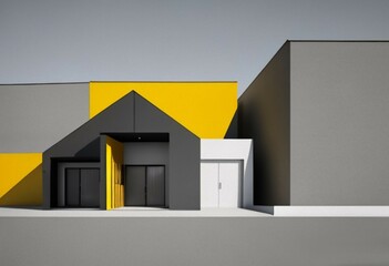 supermarket yellow-gray minimalism