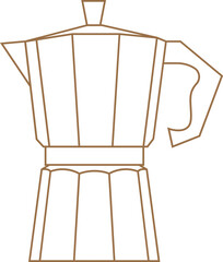 Linear Moka Pot Icon