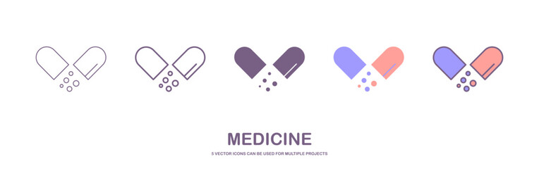 Medicine bottle icon vector design with editable stroke - obrazy, fototapety, plakaty