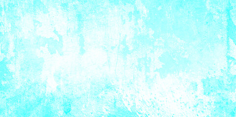 Light blue watercolor background hand-drawn. Blue chalk brush strokes background. Blue sky shades color watercolor illustration. Teal Sky blue white distressed overlay with grainy, vivid textured glit