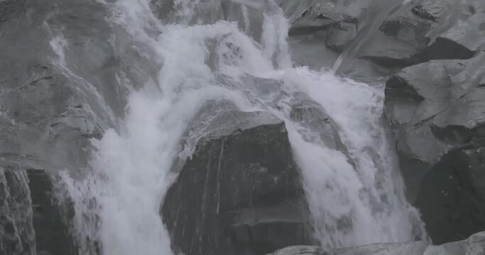river and waterfall. on Via Francigena tourist route.in bagnone